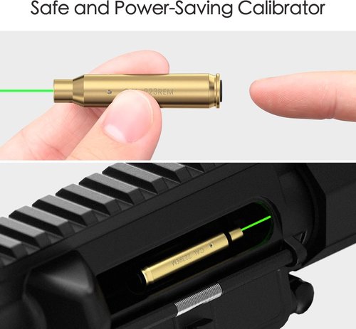 Feyachi Green Laser Bore Sight - 223 5.56mm Boresighter with Switch Design & 3 Battery Sets