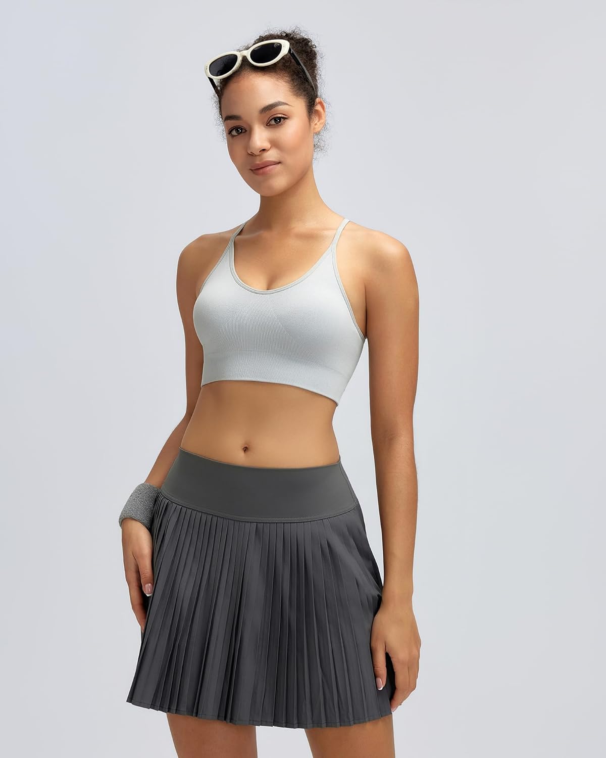 RUNNING GIRL Sports Bra - Seamless Crisscross Back Design with Medium Support & Removable Pads