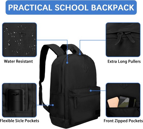 Goloni Anti-Theft Laptop Backpack - Water Resistant 17.3 Inch USB Charging Bag for Travel & Work