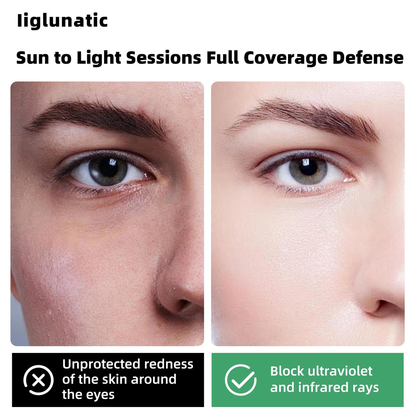 Iiglunatic Tanning Goggles, Tanning Eye Protection 50sets - Latex-Free Disposable for Stand-Up Tanning Beds, Salon & Home Use_Emerald green