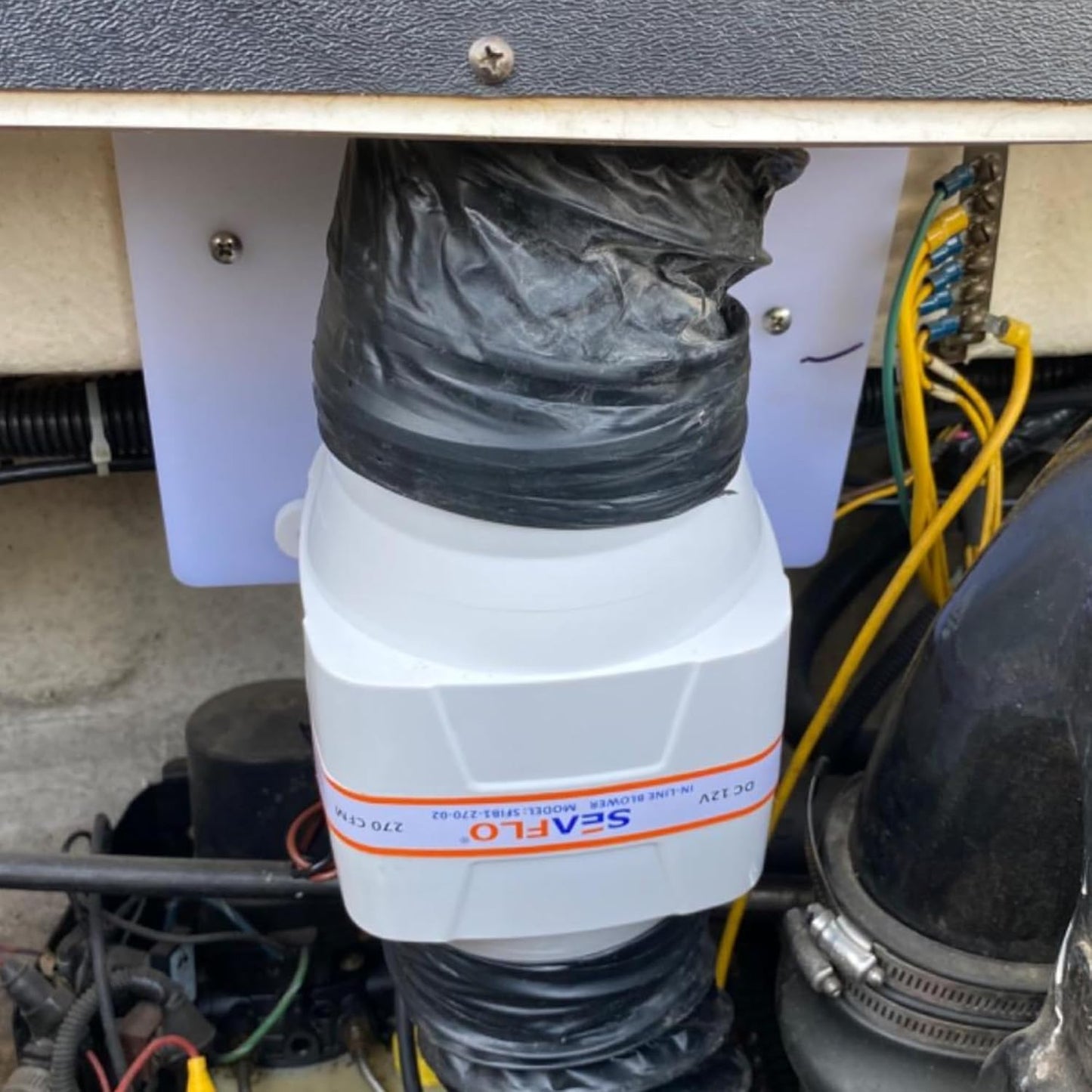 SEAFLO Marine Bilge Air Blowers - Ultra-Quiet 12V, 130-270 CFM | 3 or 4 Inch for Yacht & Sailboat - 4-Year Warranty