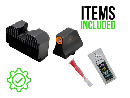 XS SIGHTS Minimalist Tritium Night Sights, Fits Glock Gen 1 – 5 +MOS Pistols, Tritium & Photoluminescent Front w/Serrated Rear fit Glock Suppressor/Optic Height 17,19,19X,22-24,31-36,38,45,47,49