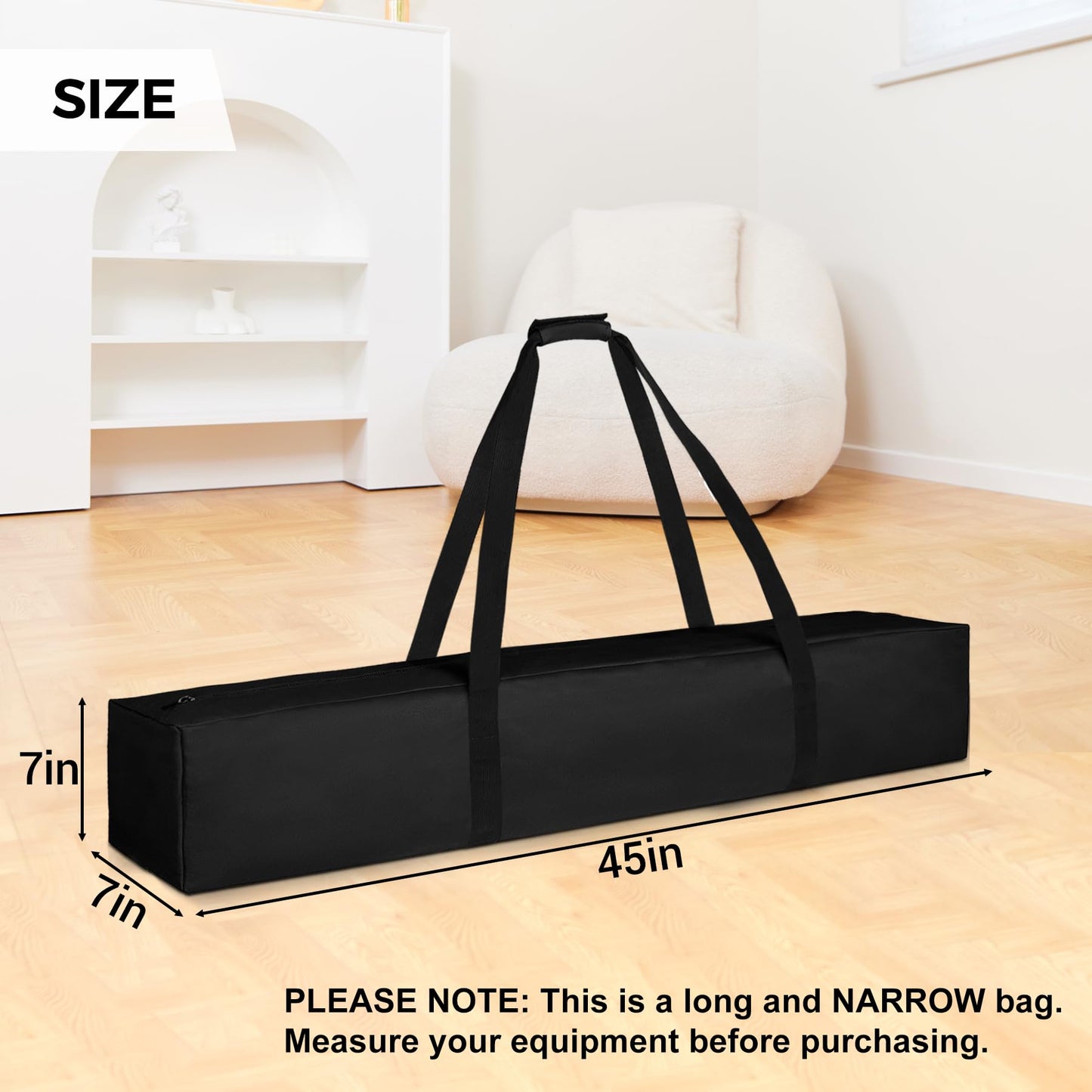 COOLBEBE 45 Inch Tripod Carrying Case - 45x7x7 Inch Storage Bag, Black
