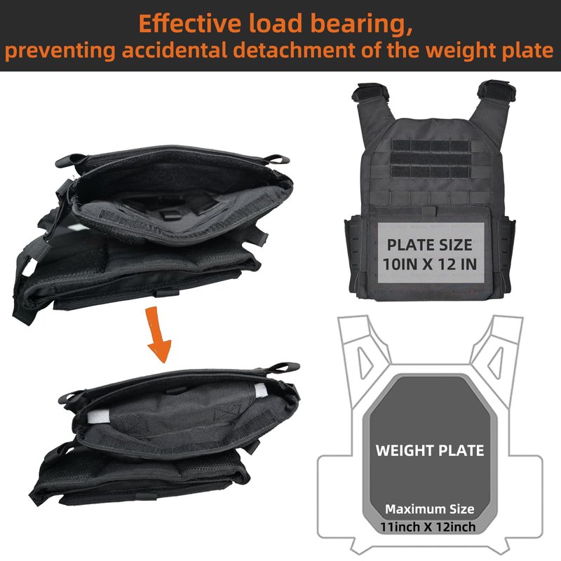 SUMSEEK Weighted Vest for Men Adjustable Heavy Duty Training Vest with MOLLE System,Strength Training, Running and Workouts