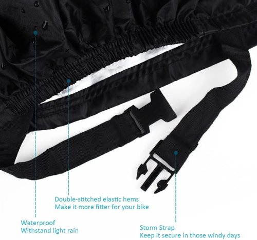 Indeed BUY Bike Cover - Waterproof Outdoor Storage for 1-3 Bikes | Heavy Duty UV & Rain Protection, XL/XXL