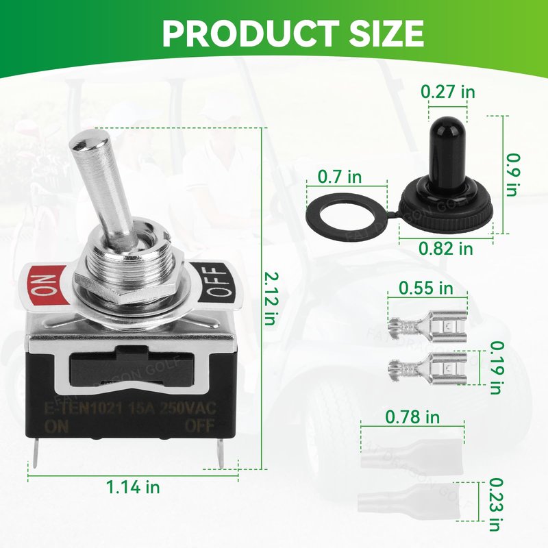 Panglong Club Car Precedent Tow Run Switch, Electric Precedent Tow/Run Switch Suitable for 2004-Newer Club Car Precedent Electric Models, OEM#102511101