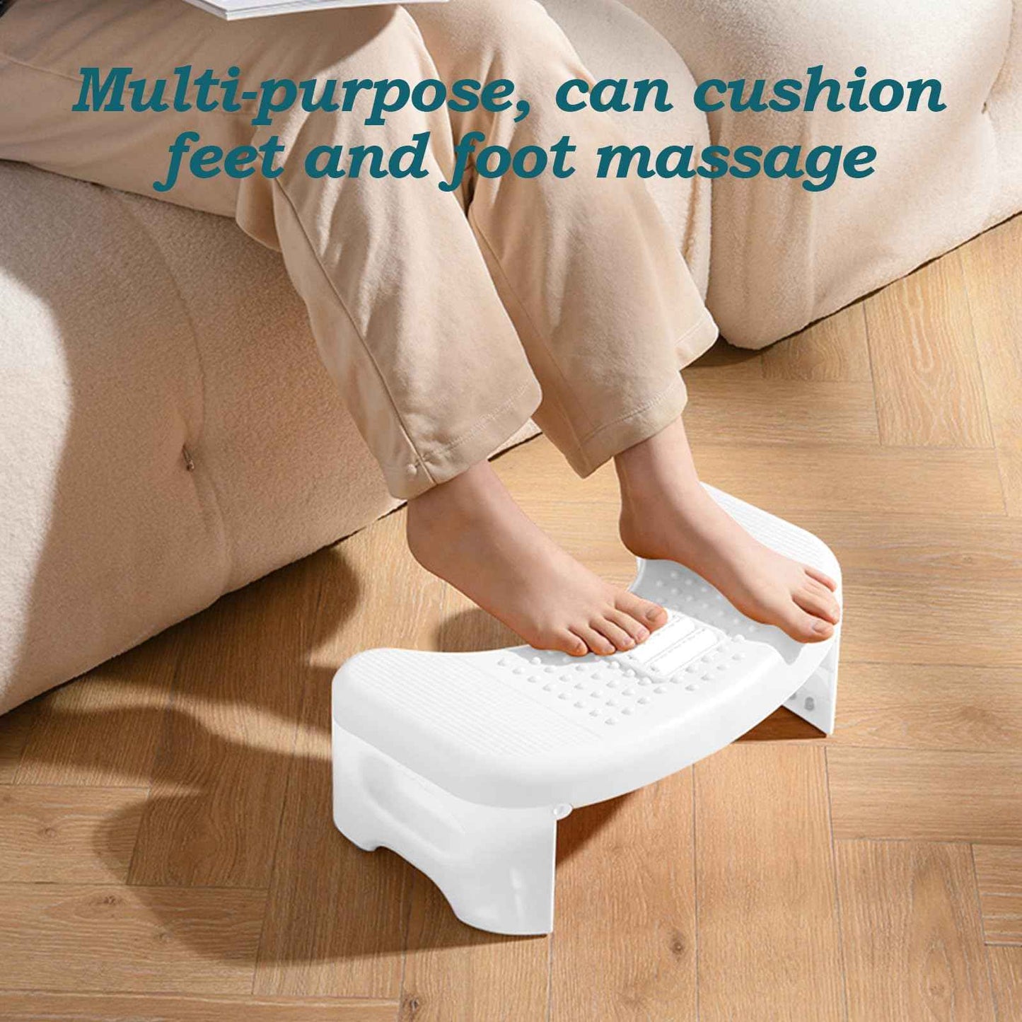 Bathroom, Non-Slip Foldable Poop Adult White, 7 Inch Assistance Step Massage Soles of The Feet Toilet Step Stool, Suitable for Shower, Study, Living Room