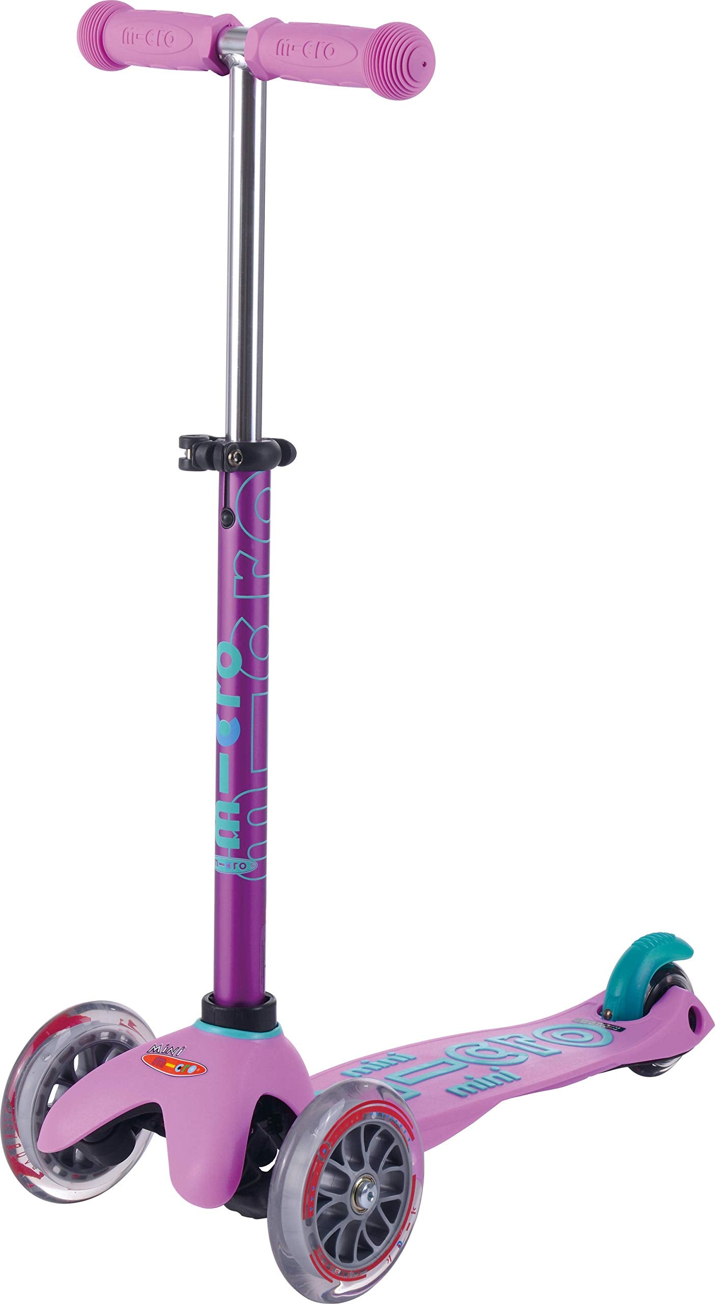 Micro Kickboard | Mini Kids Scooter for Ages 2-5 | Children up to 110 lbs | 3 Wheel Lean-to-Steer Design | Adjustable T Bar | Smooth Ride PU Wheels | Swiss Design