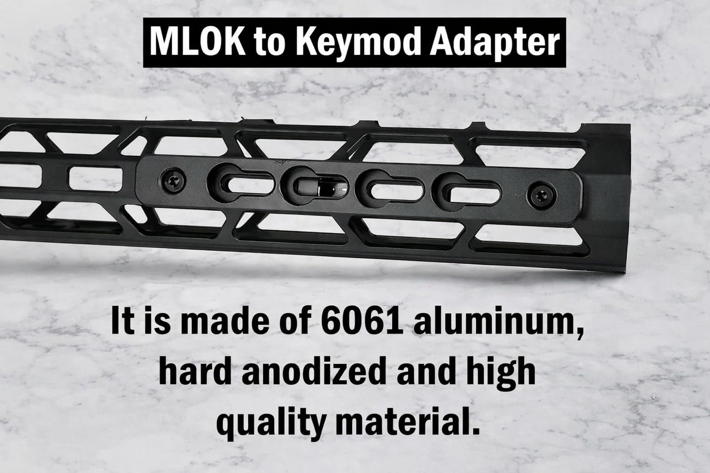 Gotical 2 Slots Mlok to Keymod Adapter Converter Rail Section Mlok to Keymod Converter Pack of 2