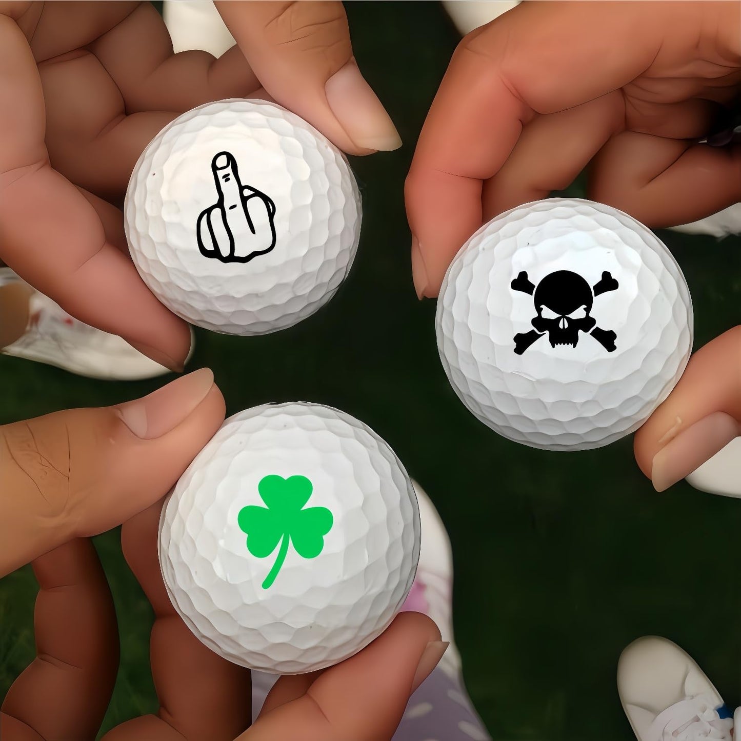 Jieyouhui 2 Pack Personalized Golf Ball Stamp Funny Golf Ball Stamps Reusable Golf Ball Marking Golf Ball Stamps Markers for Men and Women Golfers Golf Ball Stamps