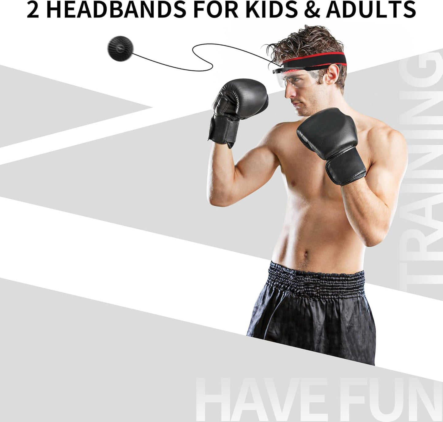 PROIRON Boxing Reflex Ball Set - Enhance Hand-Eye Coordination | Includes Safety Glasses & 4 Balls