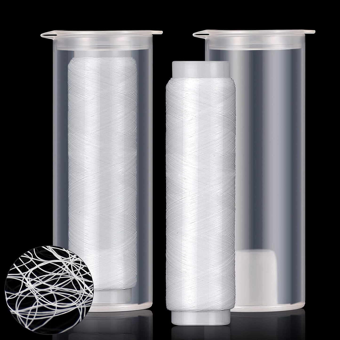Skylety Fishing Line - Invisible Nylon Elastic Bait Thread | 0.2mm, 656 Feet, Clear Storage Case