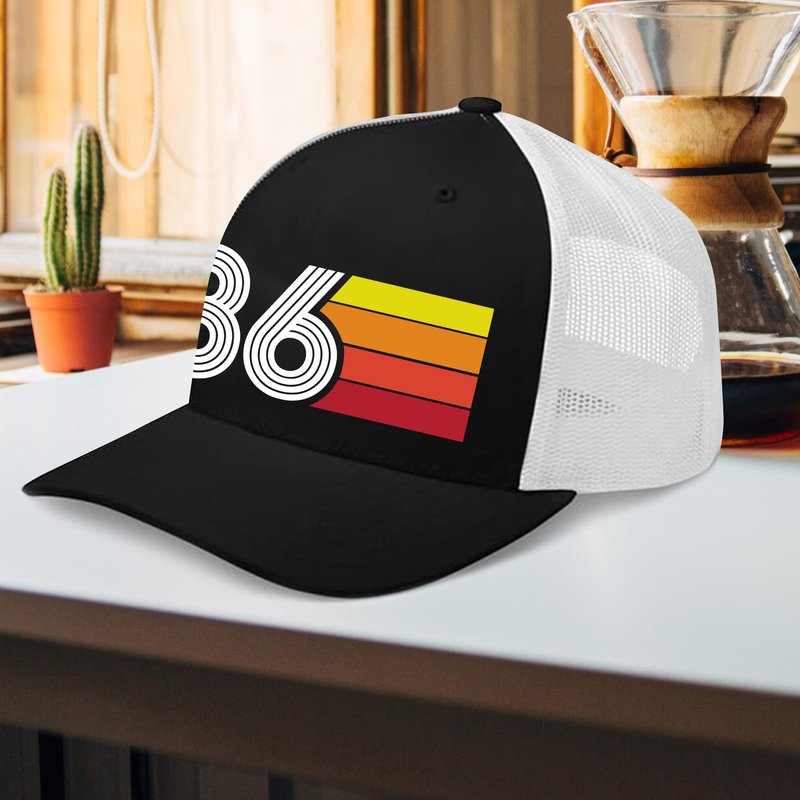 TOBYOVU 40th Birthday Hat Men Women - 40th Birthdays Gifts - 1986 Birthday Decorations for Men Women - 40 Years Old Gifts Retro Trucker Hat - 40 Years Birthdays Hat