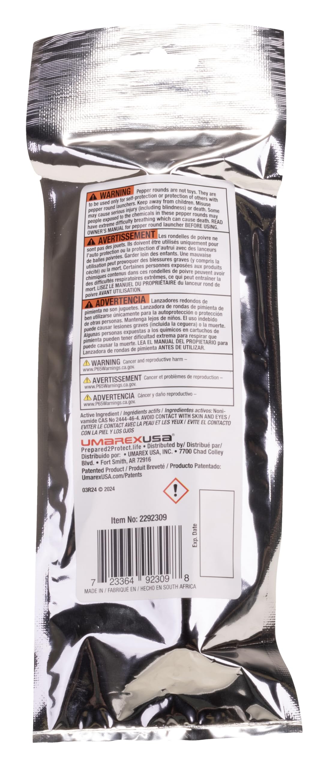 P2P Core Defense Pepper Rounds Non-Lethal Self Defense Ammo for Pepper and Paintball Guns, 68 Caliber, Pepper Rounds, 10 Count