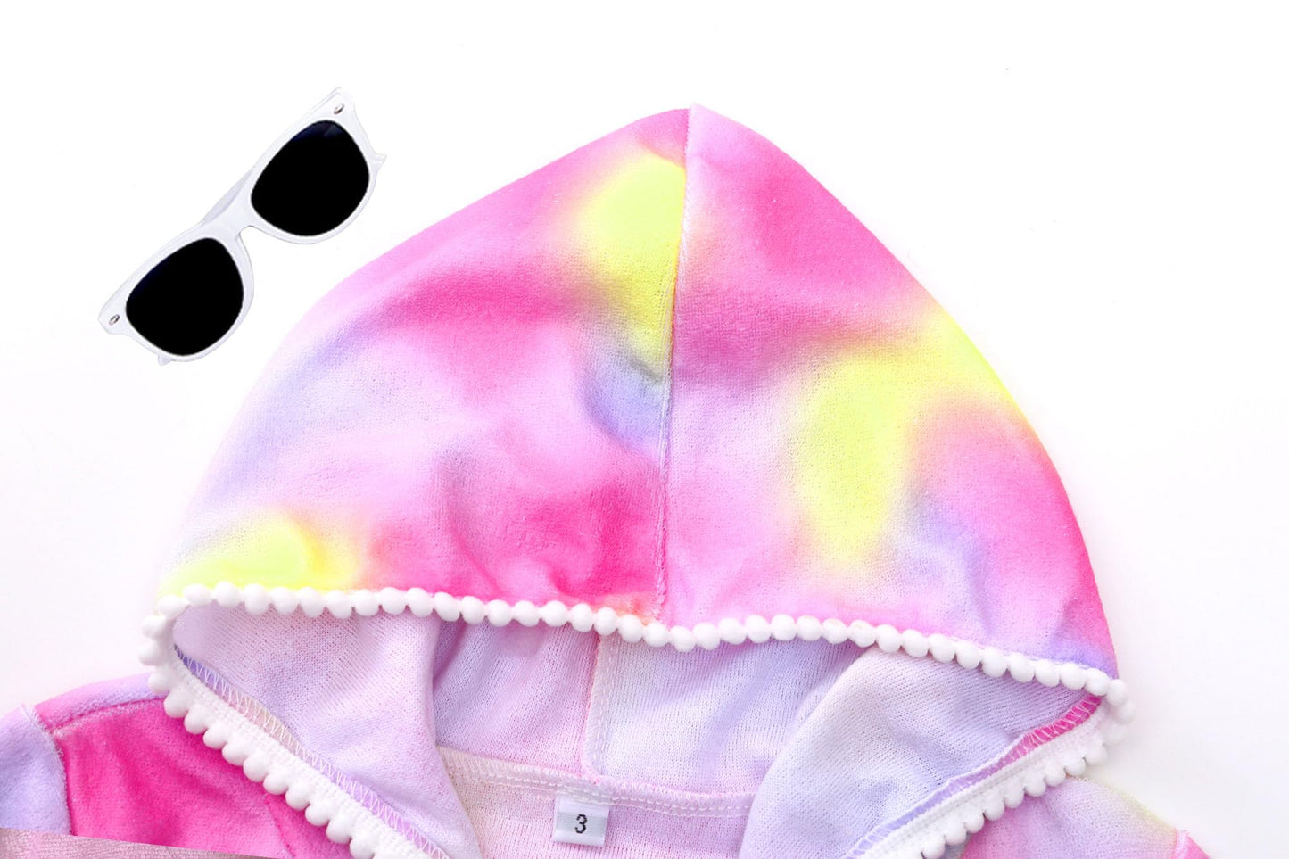 LUCKYGAL Toddler Girls Swim Cover Up Kids Swimsuit Coverup Tie Dye Terry Beach Pool Clothes,2t 3t