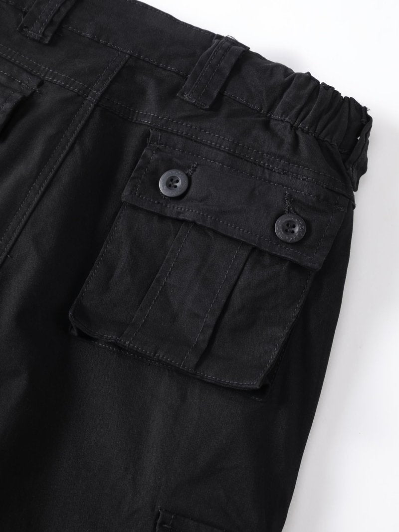 AKHlKING Women's Cargo Pants Work Camo Cotton Casual Combat Wild Outdoor Ripstop Trousers with 8 Pockets Black 12*CG