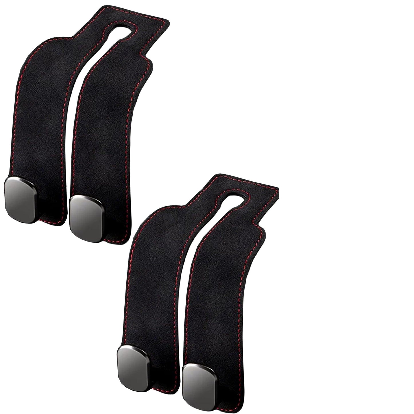 Jiexily Car Seat Headrest Hooks for Purses and Bags, 2026 New Car Purse Hook Seat Back Hanger Storage Organizer, Leather Purse Hook for Car (Black 2pcs)