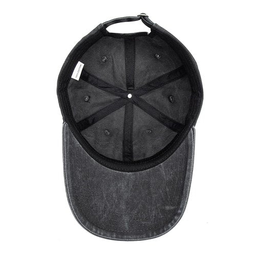 Embroidered City Detroit L Hat for Men Women Vintage Washed Denim Football Fans Hat Adjustable Cotton Baseball Cap