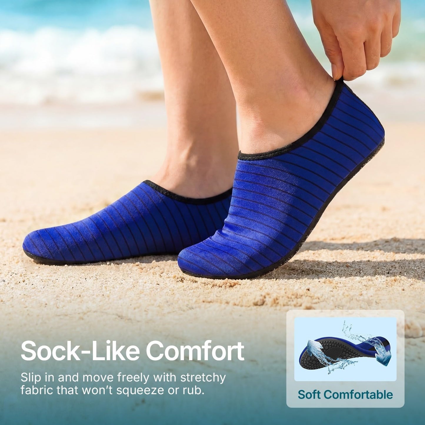Water Shoes for Women Men Quick-Dry Aqua Socks Swim Beach Outfits Barefoot