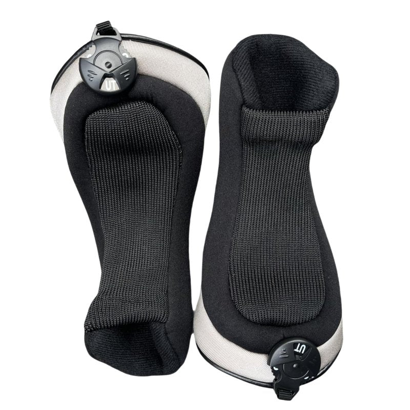 2pcs Golf Hybrid Headcover Set Hybrid Head Covers, Black Golf Club Covers for Hybrids, Meshy Rescue Covers with Rotatable ID Tag #2 3 4 5 6 Ut