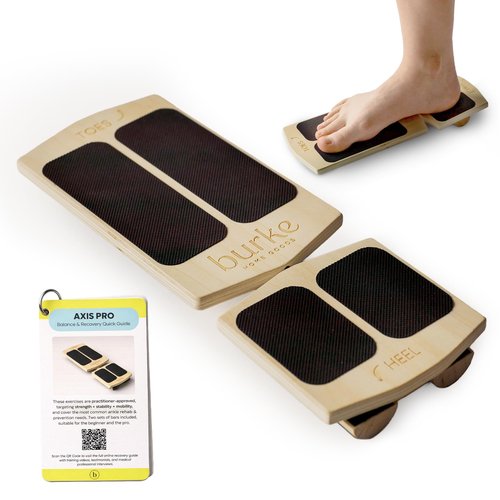 Slant Board Balance Board for Ankle & Calf Stretching – Single-Leg Axis Board for Physical Therapy, Rehab & Stability Training – Non-Slip Wooden Wobble Board