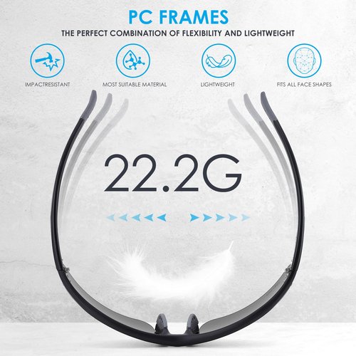 GoLight Polarized Wraparound Sports Sunglasses for Men & Women – UV400 Protection, Anti-Glare TAC Lens, Lightweight Frame with Metal Hinges – Ideal for Running, Driving, Cycling & Outdoor Sports