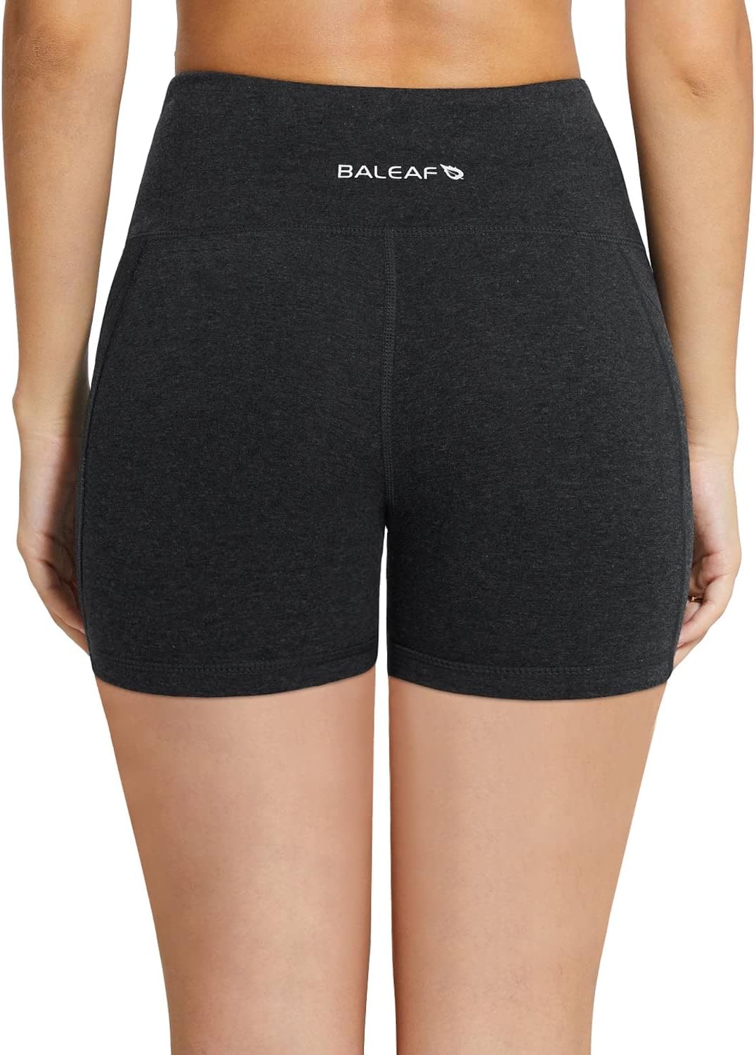 Baleaf Women's High Waist Biker Shorts - Comfortable Spandex with Pockets for Yoga & Gym | 8"/5"/3" Sizes