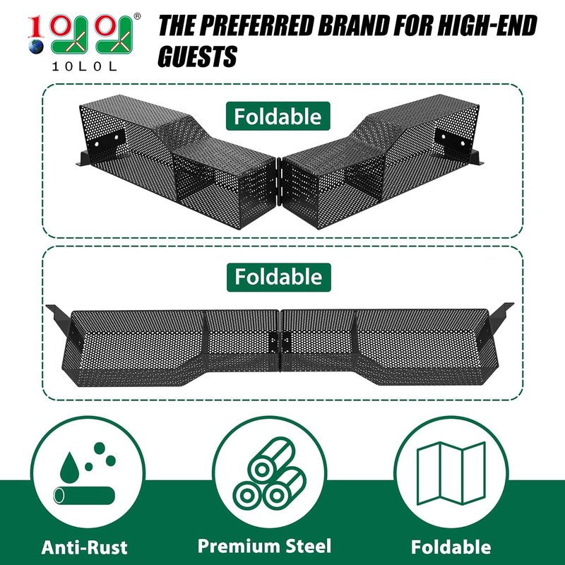 10L0L Golf Cart Inner Storage Utility Basket-Premium Steel Anti-Rust Suitable for Golf Cart Club Car Tempo Front Dash Storage Tray Organizer (Black)