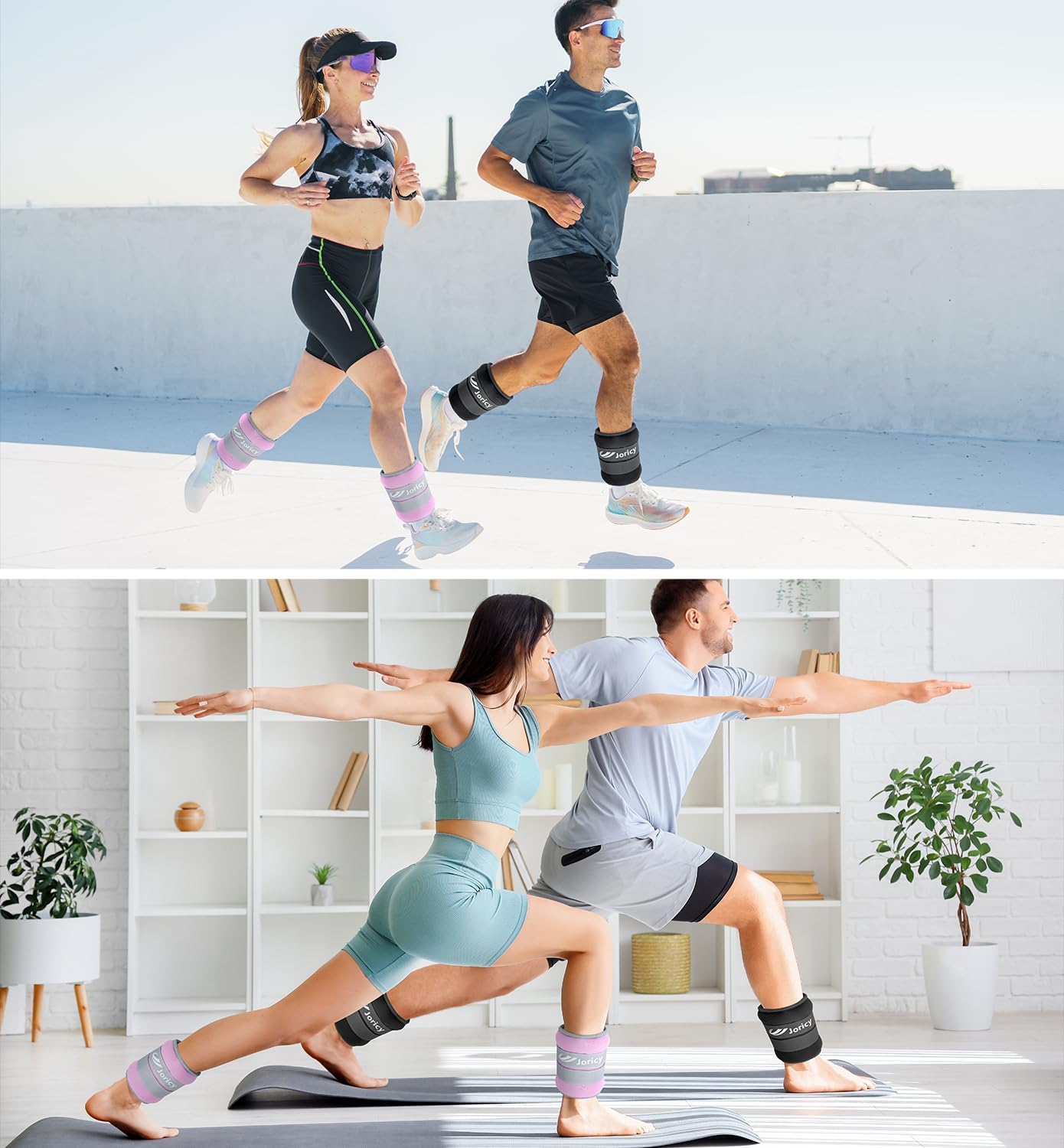 Skiennix Ankle Weights - Adjustable 1-20 LBS for Men & Women | Perfect for Fitness, Therapy & Workouts