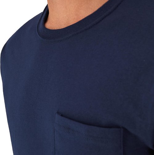 Hanes Men's Pocket T-Shirt | 6-Pack Cool & Breathable Cotton Tees | Stay-Tucked Undershirts