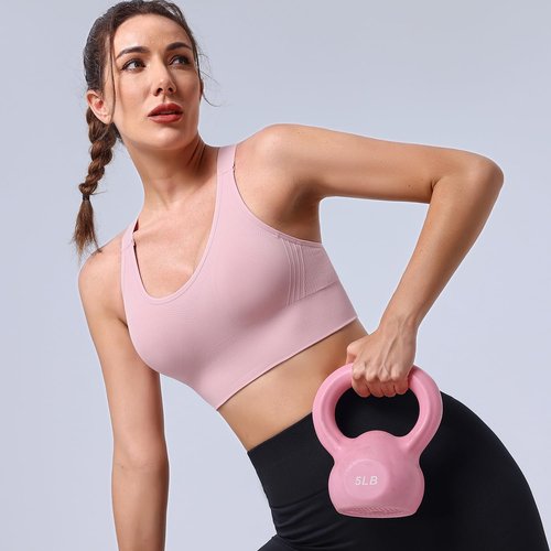 Evercute High Support Racerback Sports Bras - Seamless Padded Workout Bra | 3-Pack for Women