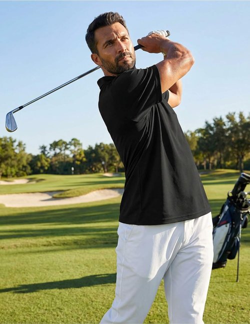COOFANDY Men's Golf Polo Shirt - Quick Dry, Moisture-Wicking Performance | Short Sleeve, Stylish Fit
