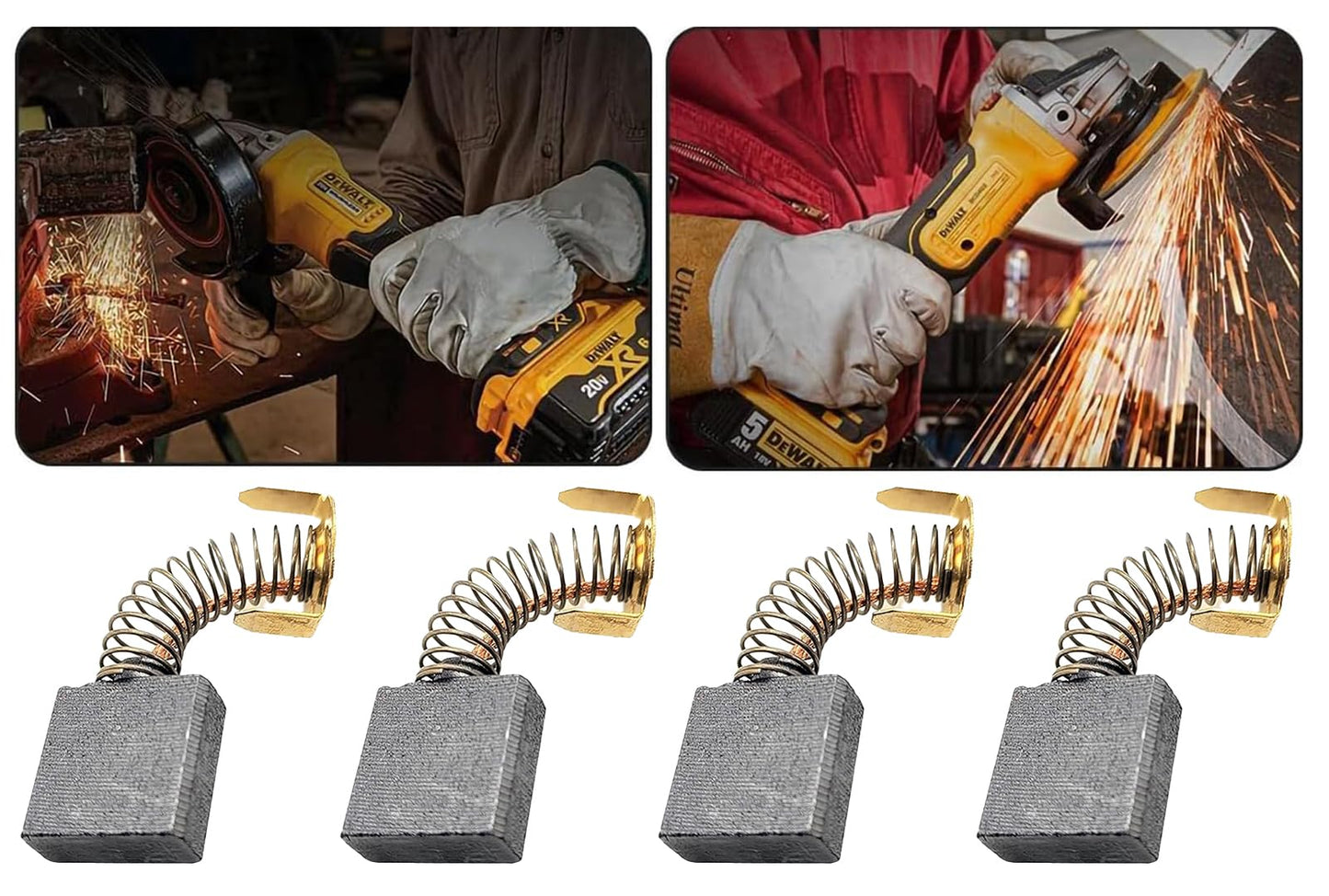 816768 Carbon Brushes Assy Compatible With Ridgid/Craftsman R4510 R45101 MS1250 MS12501 TS2400LS TS2410LS Table Saw/Miter Saw Electric Motors Brushes Parts （4/Pack）