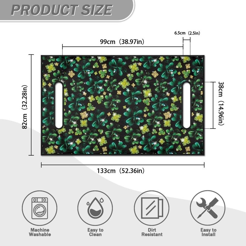 Tomeusey Golf Cart Seat Covers Club Car, Easy to Clean Golf Cart Seat Blanket Club Car Seat Cushion - Four Leaf Print Golf Cart Accessories for Women Men