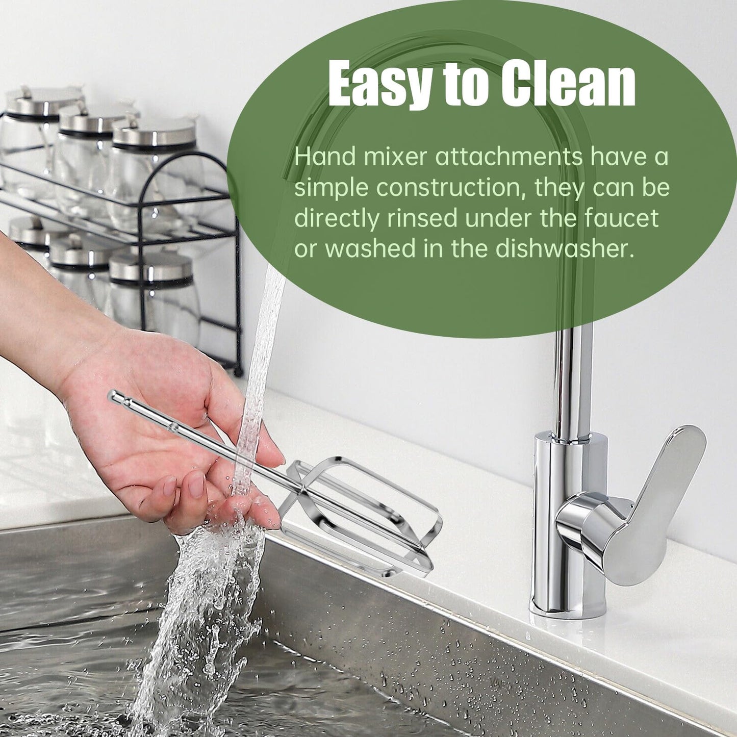 Hand Mixer Attachments Replacement Beaters Compatible with Hamilton Beach Hand Mixers 62682RZ 62683 62692 62695V 64699