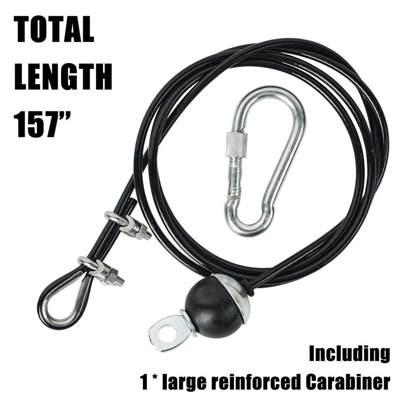 Luwint 6mm Gym Cable Replacement, 157’’ Adjustable Pulley Cable with Stopper Ball & Installation Kit, 440 lbs Capacity Steel Rope for LAT Pulldown Home Gym Machine DIY Pulley System Accessories