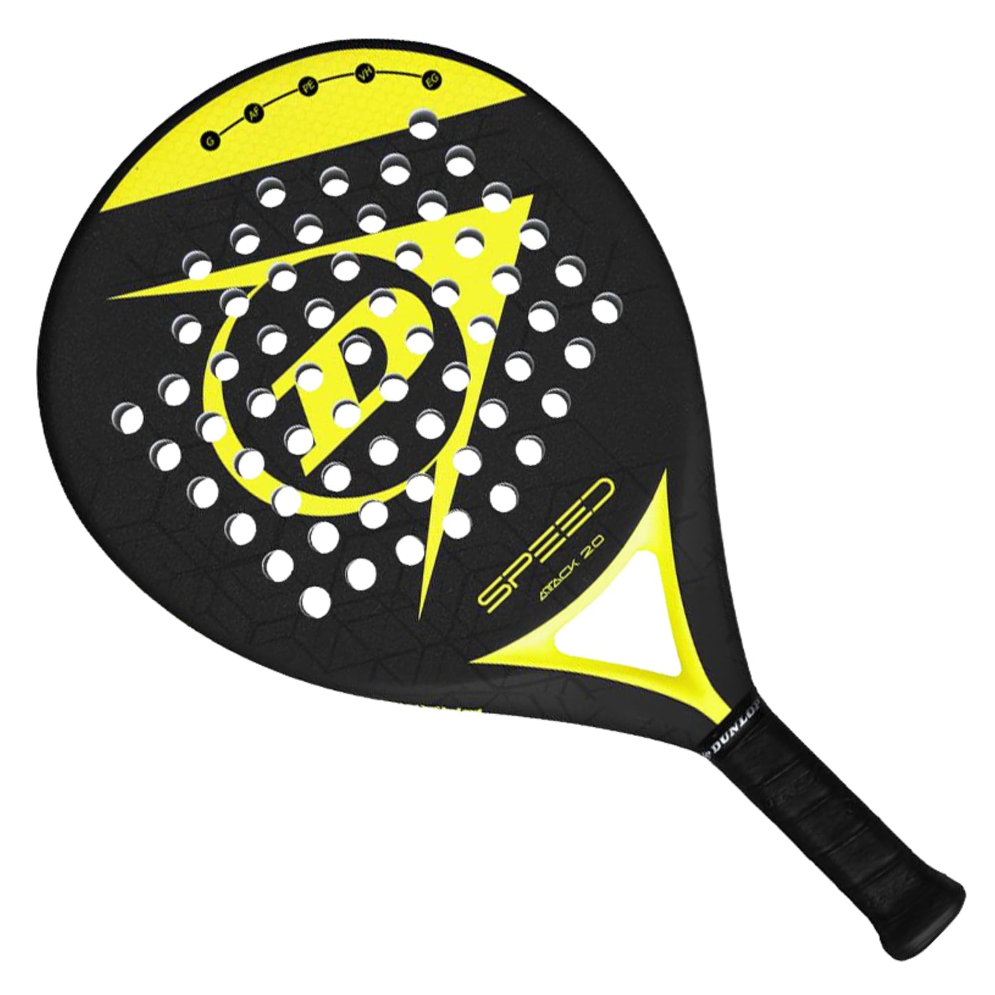 Dunlop Sports Speed Attack 2.0 Padel Racket, Black/Yellow