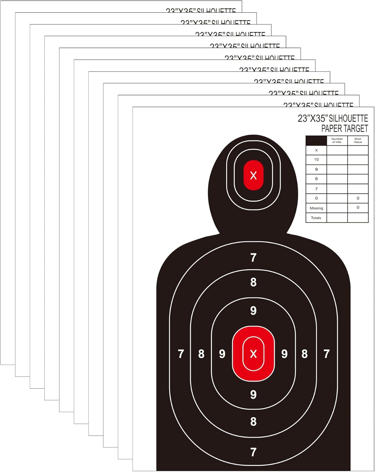 Paper Silhouette Shooting Targets by [Brand Name] - 23x35 Inch for Indoor/Outdoor Use | Ideal for Handguns, Rifles & Airguns