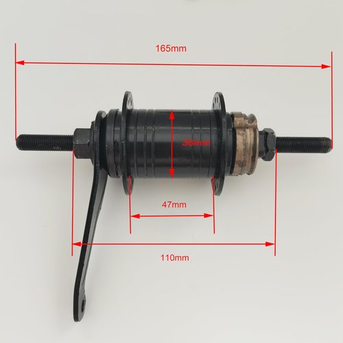 ZZRSDAN Black Bicycle Coaster Brake Hub/Bike Brake Rear Hub 32/36 Hole Stainless Steel (Black18T-36Hole)