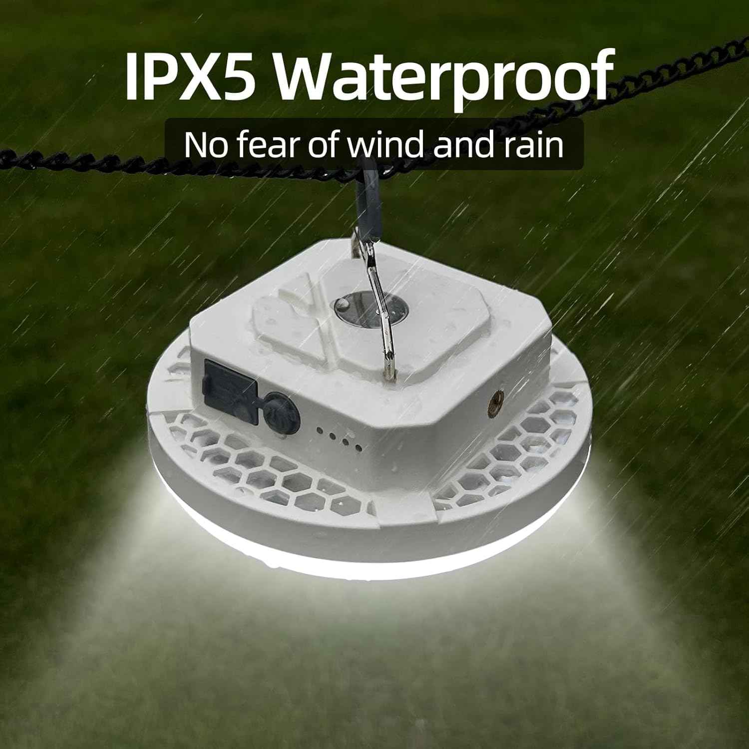 10000mAh Rechargeable Hanging Tent Lighting, Portable 30W 4000LM LED Camping Lantern with Magnet, 4 Lighting Modes, IPX5 Waterproof LED Flashlight for Emergency