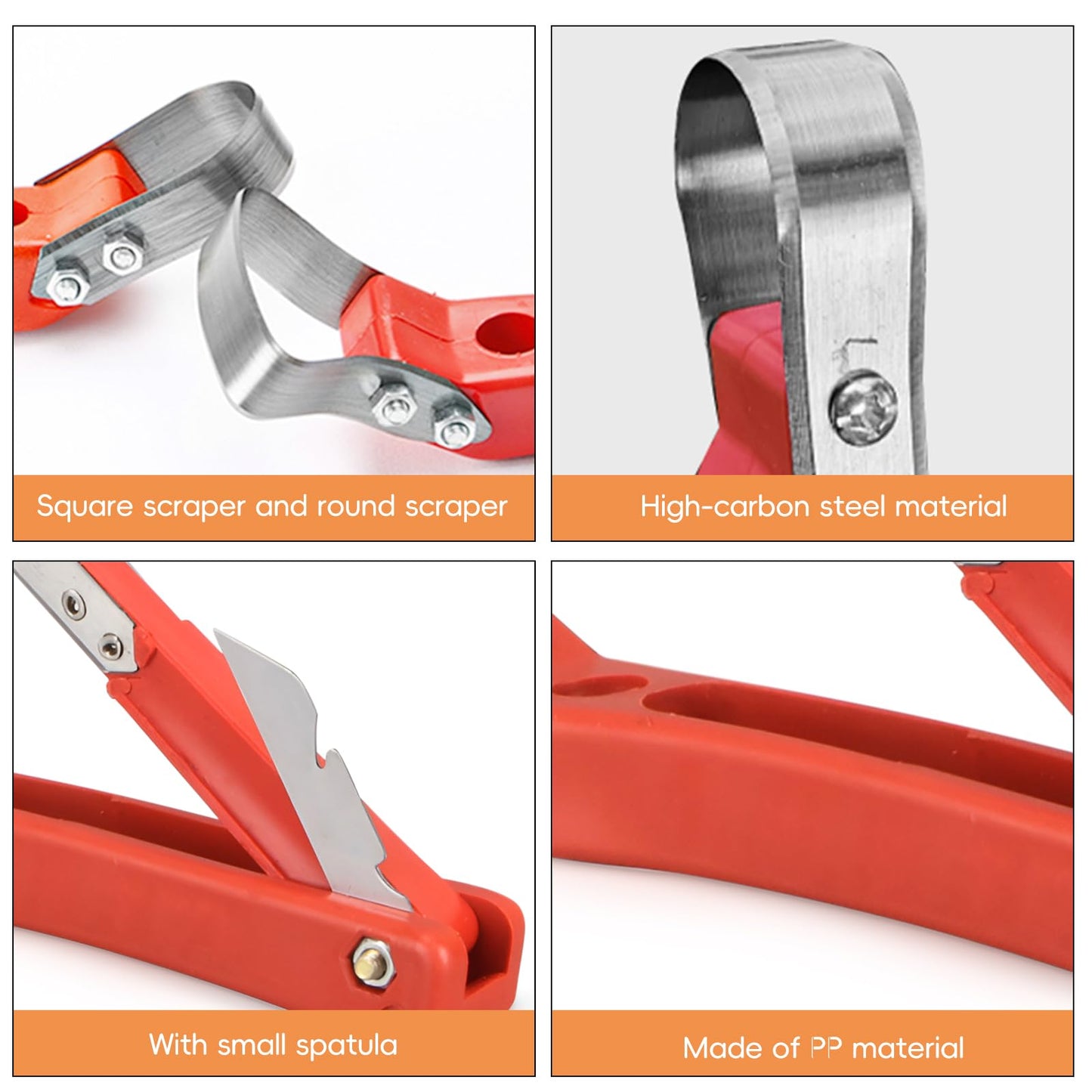 AGLOO 2 Pcs Bark Removal Tool Bark Peeler - Bark Scraping Tool for Patio Lawn Yard - for Grafting Girdling Woodworking,High-Carbon Steel