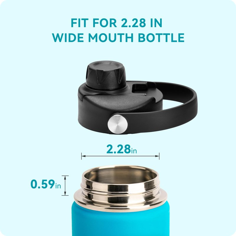 Soledea Spout Lid for Hydro Flask Wide Mouth Sport Water Bottles, Replacement Lid Chug Lid for 12 oz-64 oz Water Bottles