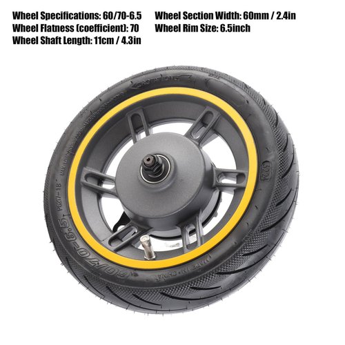 10 Inch 60 70 to 6.5 Scooter Front Wheel with Tire Replacement for 9 G30 Electric Scooter