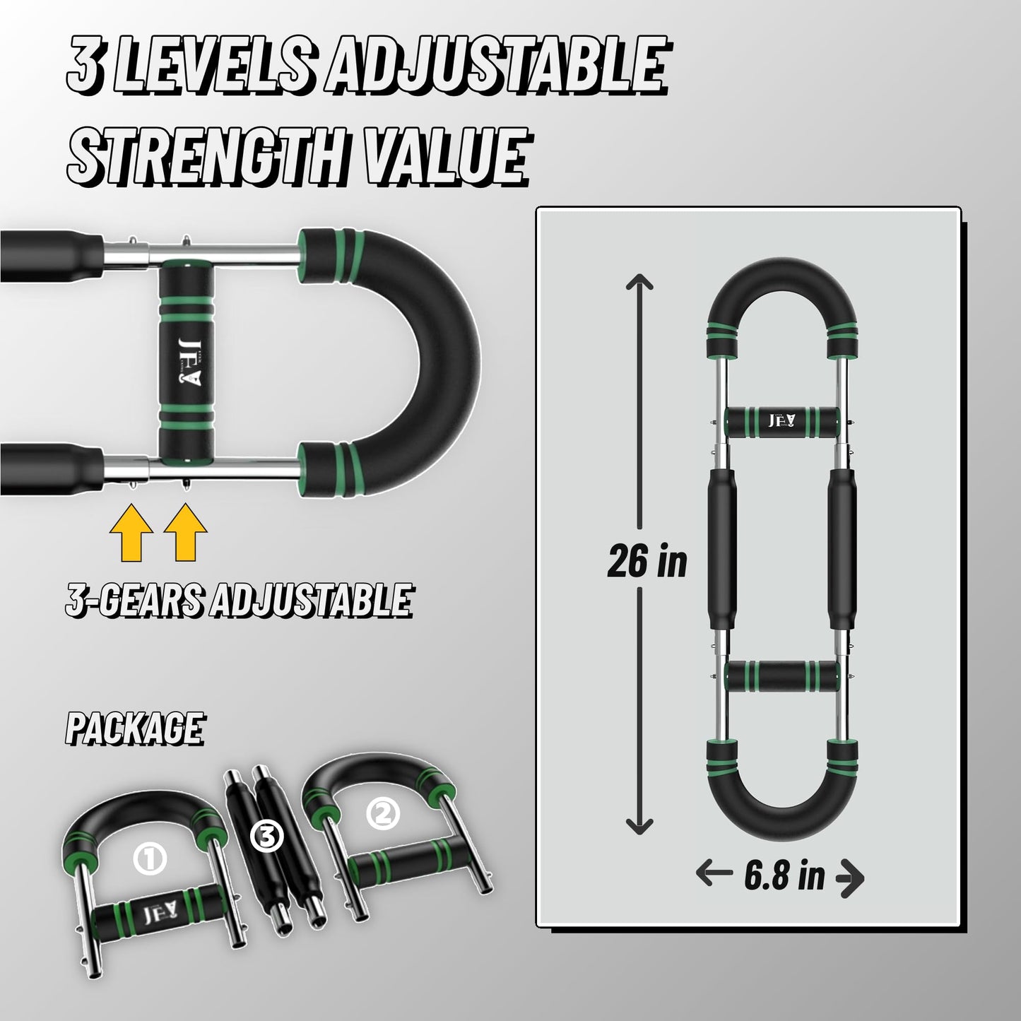 Twister Arm Trainer - Adjustable Resistance Chest Workout Equipment for Home Gym - Strength Training for Arms, Chest - Forearm Power Exercise bar