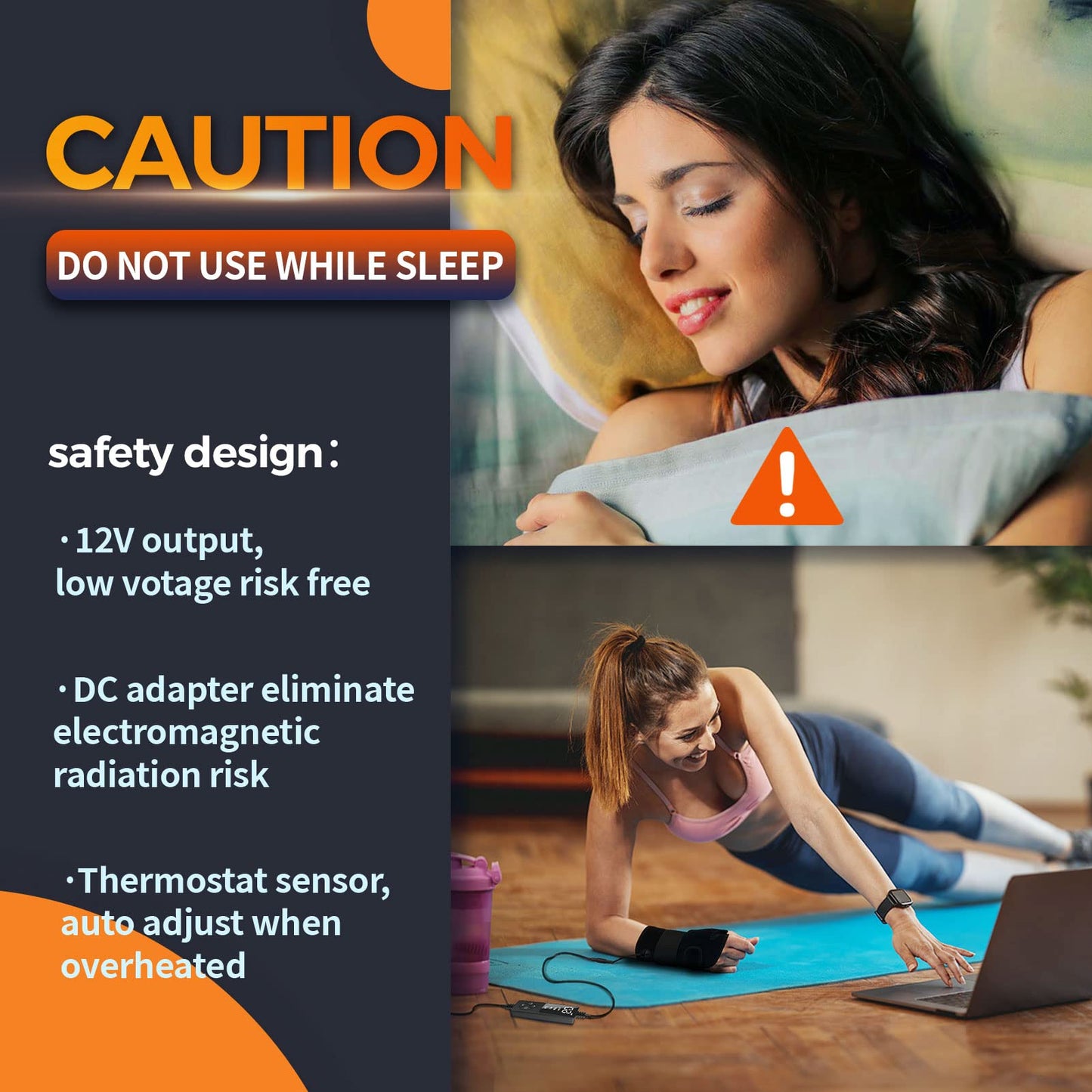 Electric Thumb & Wrist Heating Pad for Hand Arthritis with 3 Heat & 5 Timer Settings, Heated Wrist Wrap for Carpal Tunnel Syndromes, Tendonitis Left/Right Hand Pain Relief(S)