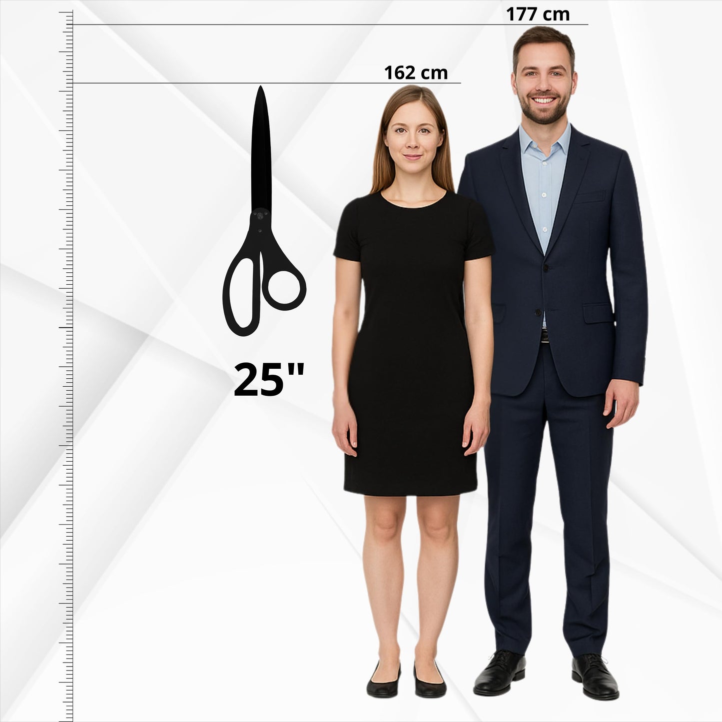 25" White Ceremonial Scissors – Giant Ribbon Cutting Scissors for Grand Opening Large Shears for Ceremony Supplies Big 25 Inch Shears for Events Ribbon and Decorations Kit