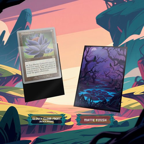 **MTG Card Sleeves - Ultra Clear Front & Matte Finish Back - 100 Count Standard Size TCG Sleeves**