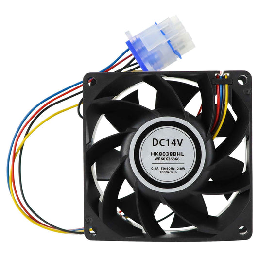 WR60X26866 Evaporator Fan Motor Compatible with GE Refrigrator Replace WR60X26033 V80E14MS2A3-57A611 WR60X10356 WR60X10357, Upgraded by PANDEELS