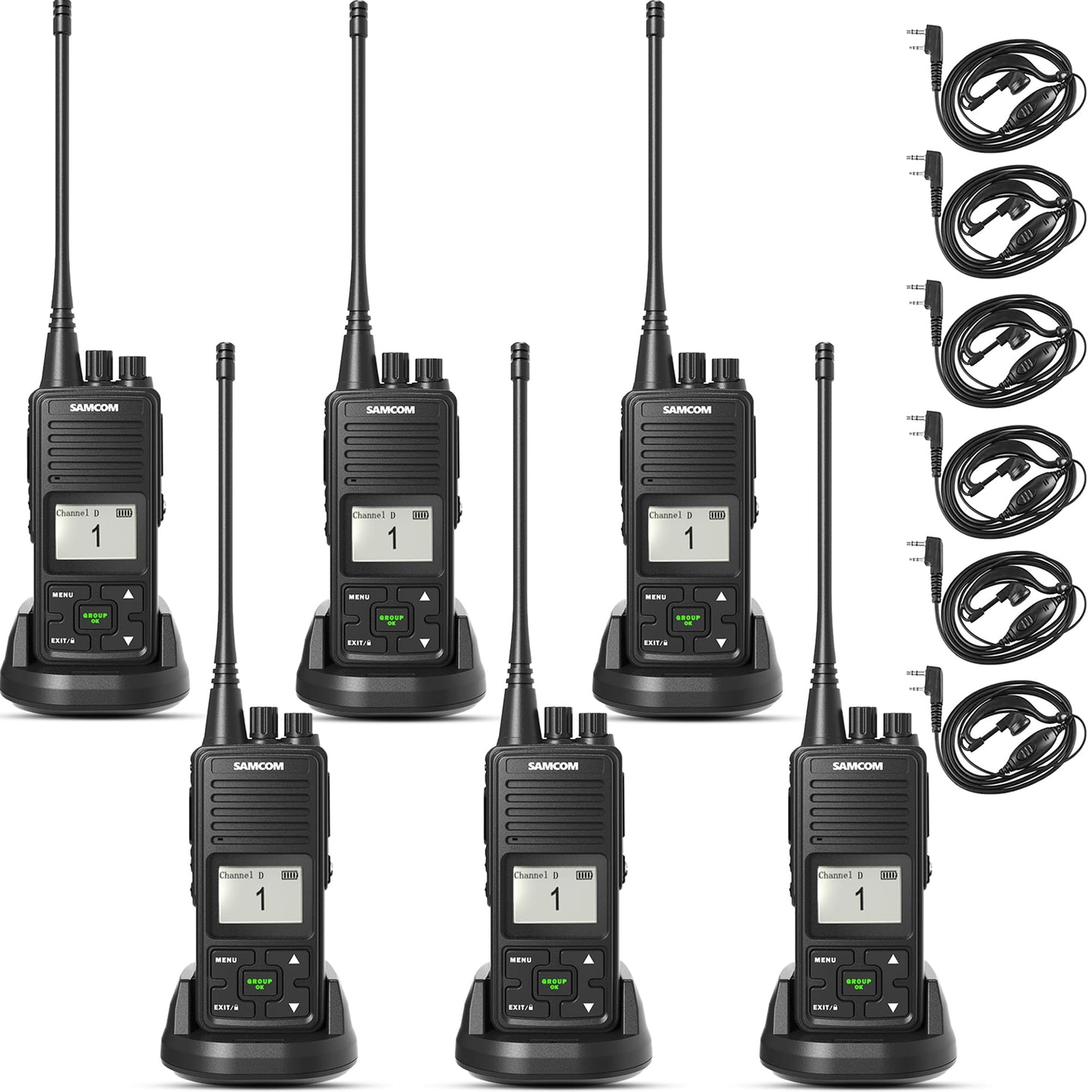 SAMCOM FPCN10A Radio Walkie Talkies Long Range for Adult for Business