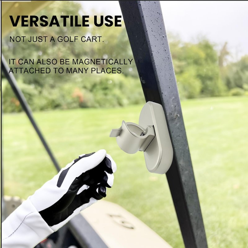 Cimidore Magnetic Golf Holder Clip for Golf Cart, Stand Clip Hold 30-60 Rings, Golf Gifts for Golfers(Silver Plating)